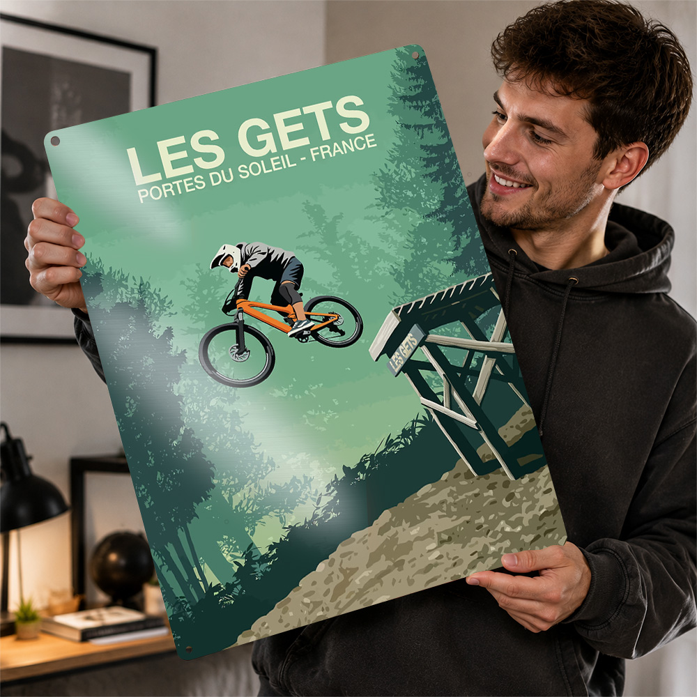 ملصق مطبوع بتصميم قفز الدراجة  - مراجعة Mountain Biking Europe وسعره